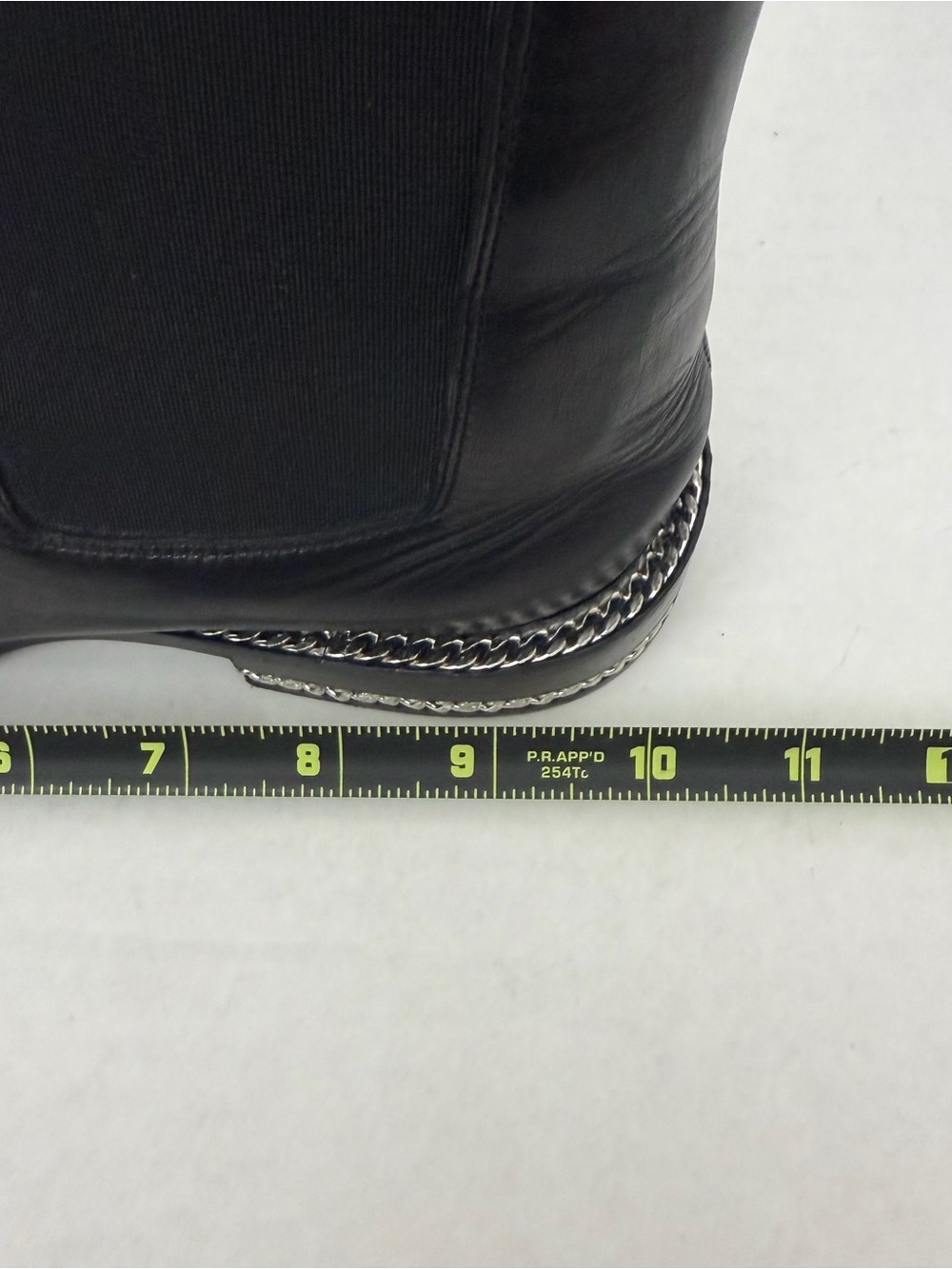 Givenchy Black Chain-Link Trim Chelsea Boots Size 38 (US Women’s 7.5-8) - Picture 15 of 16